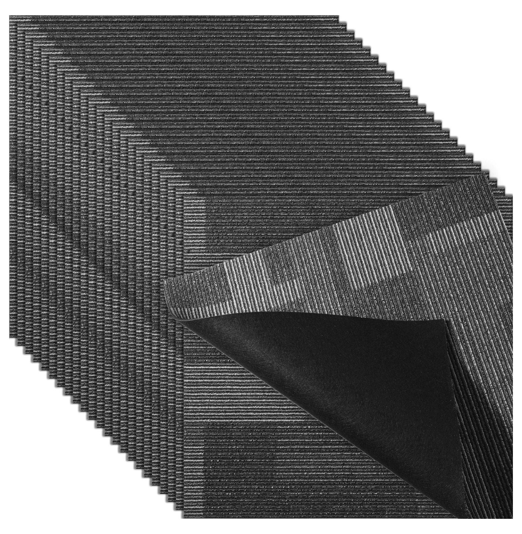 Carpet Tiles 24x24, Interlocking Carpet Squares with Padding, Mixed ...