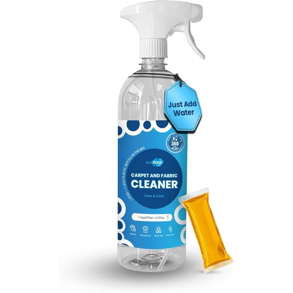 Carpet & Upholstery Cleaner, Just Add Water | 360 Stain Spray & Spot Remover for Carpets, Rugs, Couches, Fabric & Pet Odor| Eco-Friendly, Non-Toxic 33.8 fl oz. (STARTER KIT)