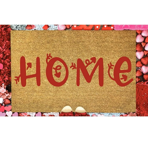 Carpet,Valentine's Day Doormats Welcome Outdoor Red Heart Door Mats Layered Front Door Rugs Non Slip Floor Mats for Porch Entryway Indoor Outdoor