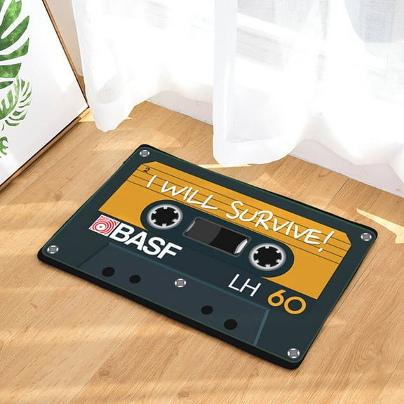 Carpet,Vintage Cassette Tape Indoor Doormat Non Slip Door Floor Mats Carpet Rugs Decor