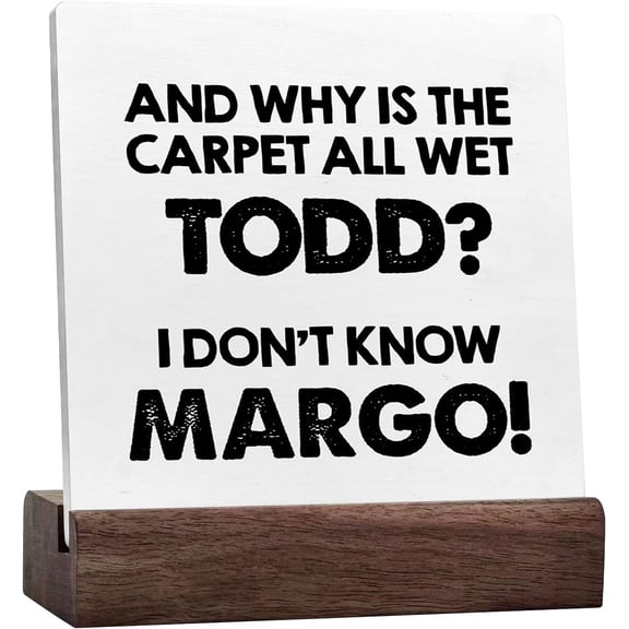 Why Is The Carpet All Wet Todd Christmas Vacation Sign Desk Decor,Funny Christmas Ceramic Table Plaque Sign Desk Decor For Holiday Home Shelf Table Decorations