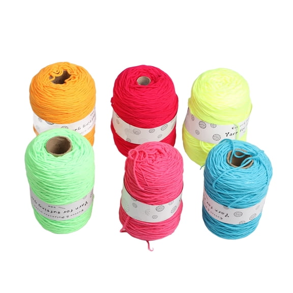 Carpet Yarn 6 Rolls Of Tufted Yarn 437 Yards Per Roll 8 Strands Of Fluorescent Colour Shrink Yarn For Custom Carpet Making Tufted Yarn Reversible Knitting Yarn Available In Multiple Colours