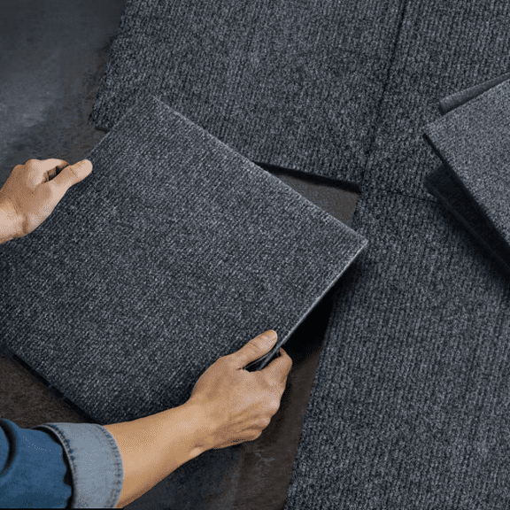 Carpet floor 12" Patio Deck Tiles, DIY Module Interlocking Decking Carpet,Easy and Quick Installation Court Tiles for Porch Poolside Balcony Backyard 36pcs