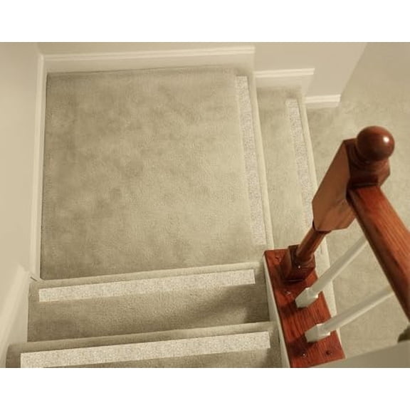 CarpetKrin, Non-Slip Nosing for Carpeted Stair, Carpet Grip Anti Slip Tread Protection; x5 Pcs (19x2 Inches; Beige-Gravel with SG3 Traction)$$Tools & Hardware Other