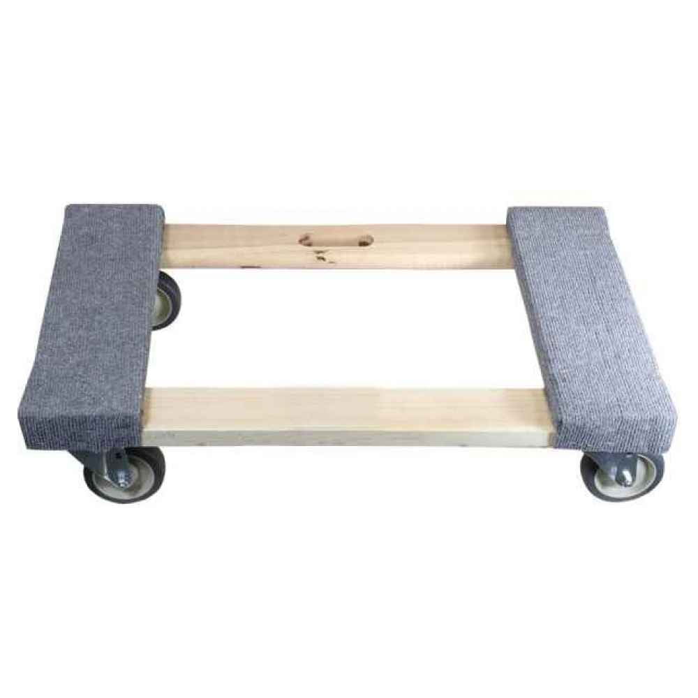 US Cargo Control - Carpeted Moving Dolly 18 Inch x 30 Inch - Heavy Duty Furniture Dolly with Four Rubber Swivel Casters - Carpeted Edges for Safe Cargo Hauling