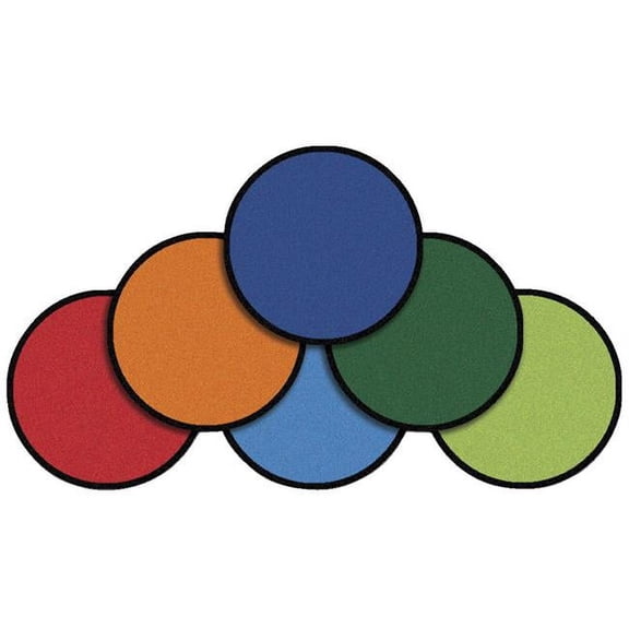 Carpets For Kids 1544415 16 in. Rounds Mini Go Rounds, Set of 12