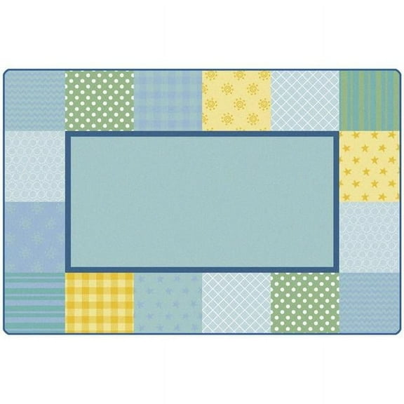 Carpets For Kids Pattern Blocks Soft Colors Rug - 6' x 9'