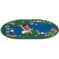 thumbnail image 1 of Carpets For Kids  The Pond Oval Carpet - Blue/Green - 4.42 ft. x 5.83 ft., 1 of 3