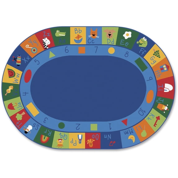 Learning Blocks Oval Seating Rug