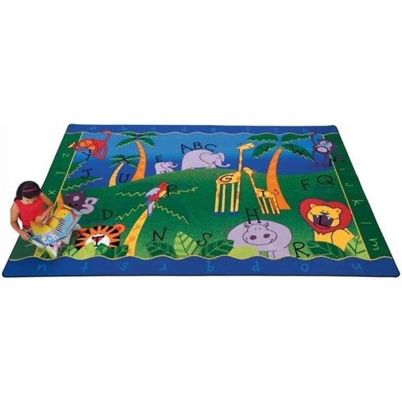 Carpets For Kids 9301 Alphabet Jungle 4.42 ft. x 5.83 ft. Rectangle Carpet