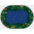 thumbnail image 1 of Carpets For Kids® Premium Collection Peaceful Tropical Night Activity Rug, 6’ x 9’, Blue, 1 of 4