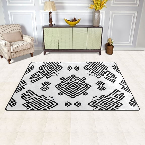Carpets For Living Room Bedroom Ultra Soft Comfy Thickened Memory-Foam Indoor Carpets 2 Size Aviliable Aztec Pattern