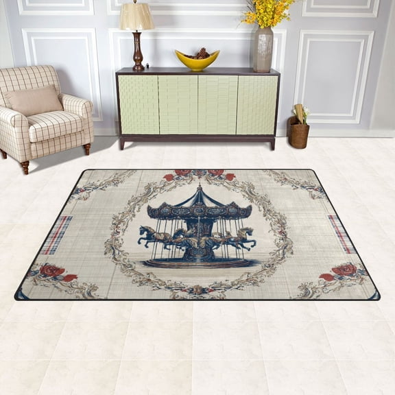 Carpets For Living Room Bedroom Ultra Soft Comfy Thickened Memory-Foam Indoor Carpets 2 Size Aviliable Carousel