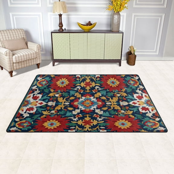 Carpets For Living Room Bedroom Ultra Soft Comfy Thickened Memory-Foam Indoor Carpets 2 Size Aviliable Persian Pattern