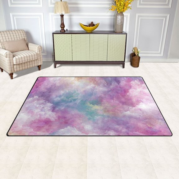 Carpets For Living Room Bedroom Ultra Soft Comfy Thickened Memory-Foam Indoor Carpets 2 Size Aviliable Watercolor