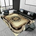 thumbnail image 1 of Carpets Living Room Modern ration Thick Short Plush Area Rug Non-slip Luxury Black Gold Pattern Floo, 1 of 5