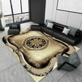 thumbnail image 1 of Carpets Living Room Modern ration Thick Short Plush Area Rug Non-slip Luxury Black Gold Pattern Floo, 1 of 5