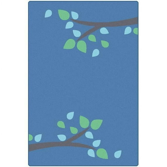 Carpets for Kids 1058 8 x 12 ft. Kidsoft Branching Out Rug, Blue - Rectangle