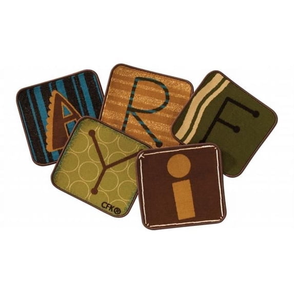 Carpets for Kids 11734 Toddler Alphabet Blocks - Nature