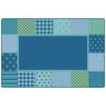 thumbnail image 1 of Carpets for Kids 1558 8 x 12 ft. Kidsoft Pattern Blocks Rug, Blue - Rectangle, 1 of 1