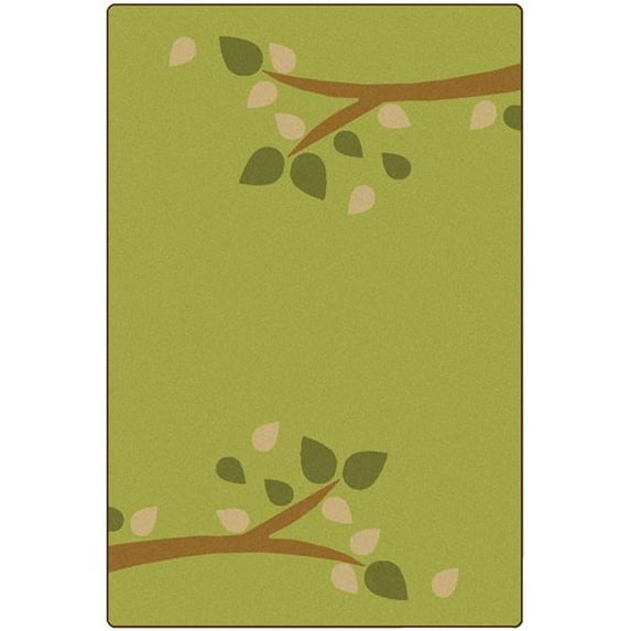 Carpets for Kids 1593510 Soft Branching Out Rectangle Rug, Green - 6 x 9 ft.