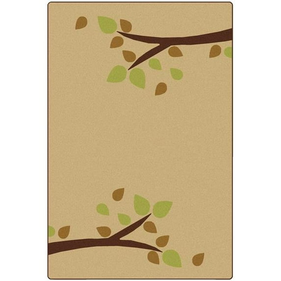 Carpets for Kids 1593512 Soft Branching Out Rectangle Rug, Tan - 6 x 9 ft.