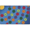 thumbnail image 1 of Carpets for Kids 1598451 Radiating Alphabet Seating Circles Carpet, Blue - 8 ft. 4 in. x 13 ft. 4 in., 1 of 1