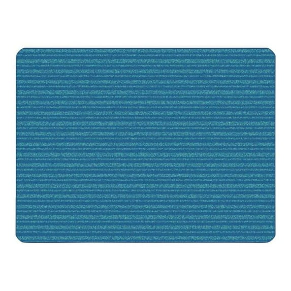 Carpets for Kids 2019668 3 x 4 ft. KidSoft Subtle Stripes Rectangle Rug, Blue & Teal