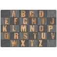 thumbnail image 1 of Carpets for Kids 2019718 6 x 9 ft. Gray Rustic Wood Literacy Rectangle Carpet, 1 of 1