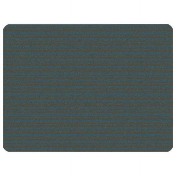 Carpets for Kids 2019722 3 x 4 ft. KidSoft Subtle Stripes Rectangle Rug, Gray & Blue