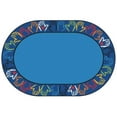 thumbnail image 1 of Carpets for Kids 2806 6 x 9 ft. Hands Together Border Rug, Oval, 1 of 1