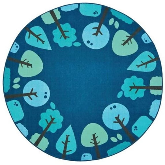 Carpets for Kids 29757 7 ft. 6 in. x 12 ft. Rectangle Kidsoft Tranquil Trees - Tan