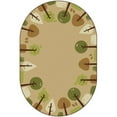 thumbnail image 1 of Carpets for Kids 29766 6 x 9 ft. Kidsoft Tranquil Trees, Tan - Oval, 1 of 1
