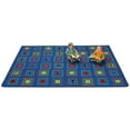 thumbnail image 1 of Carpets for Kids 3214 4 x 6 ft. Literacy Squares Seating Rug - Primary, 1 of 2