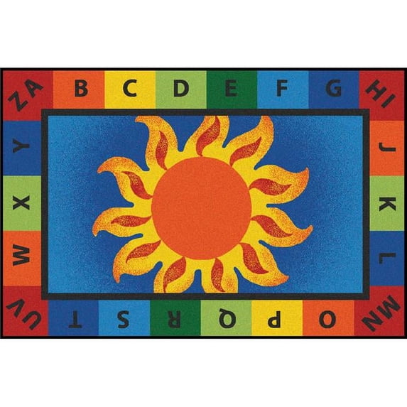 Carpets for Kids® KID$Value Rugs™ Alphabet Sunny Day Rug, 3' x 4 1/2' , Blue