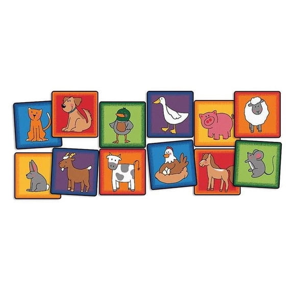Carpets for Kids 3890 Farm Animal Seating Kit, Set of 12