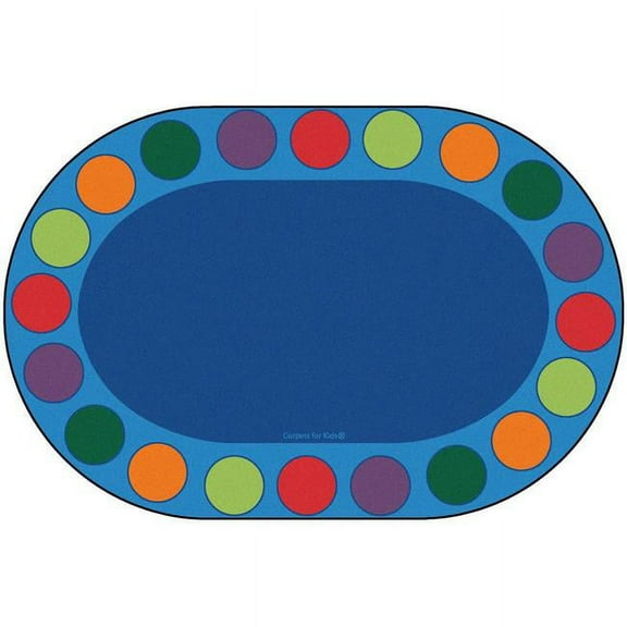 Carpets for Kids 4206 6 ft. 9 in. x 9 ft. 5 in. Seating Circles Circletime Rug, Oval