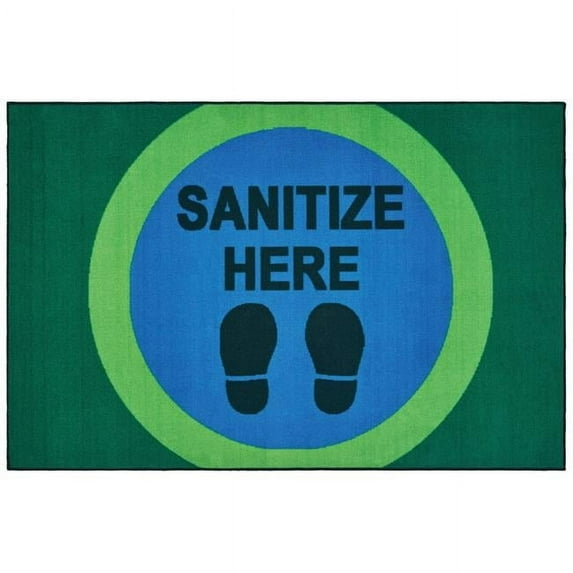 Carpets for Kids 49.31 4 x 6 ft. Rectangle Sanitize Here Dot Mat