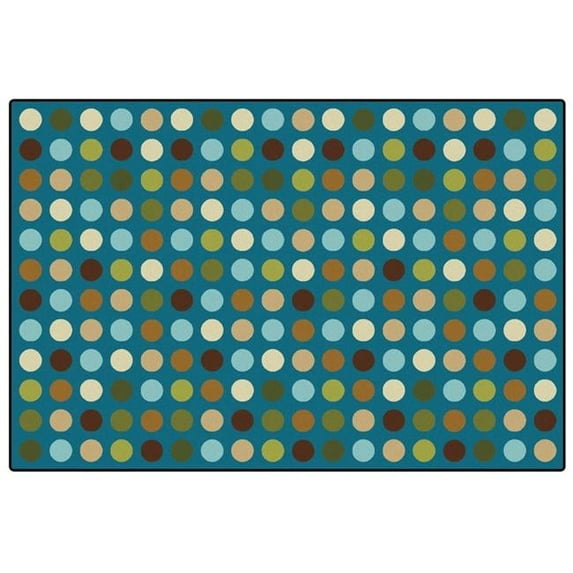 Carpets for Kids 49.56 4 x 6 ft. Microdots Decorative Rectangle Rug - Teal Blue