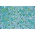 thumbnail image 1 of Carpets for Kids 49756 6 x 9 ft. KIDSoft Rectangle Falling Leaves Rug, Blue, 1 of 1
