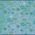 thumbnail image 1 of Carpets for Kids 53754 4 x 6 ft. Rectangle Kidsoft Falling Leaves Border Rug - Blue, 1 of 1