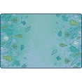 thumbnail image 1 of Carpets for Kids 53757 7 ft. 6 in. x 12 ft. Rectangle KIDSoft Falling Leaves Border Rug, Blue, 1 of 1