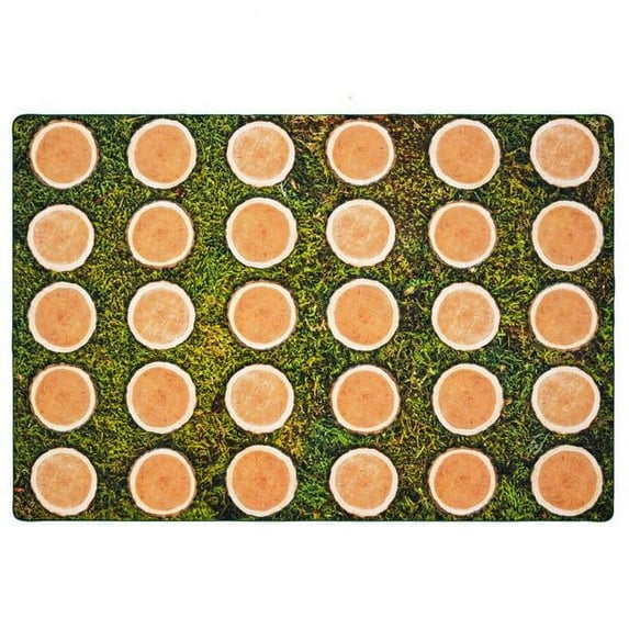 Carpets for Kids 60816 6 x 9 ft. Rectangle Tree Rounds Seating Rug