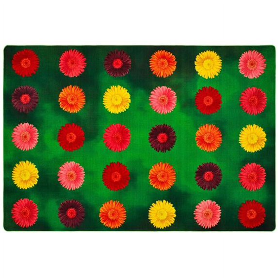 Carpets for Kids 61318 8 x 12 ft. Flower Power Seating Rectangle Rug