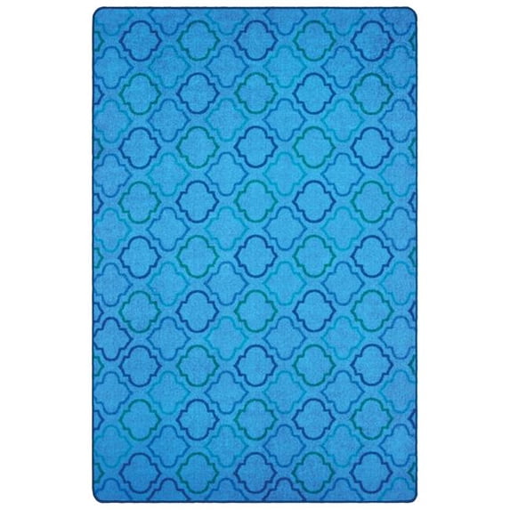 Carpets for Kids® Pixel Perfect Collection™ Mellow Morocco Actiivty Rug, 6' x 9', Blue