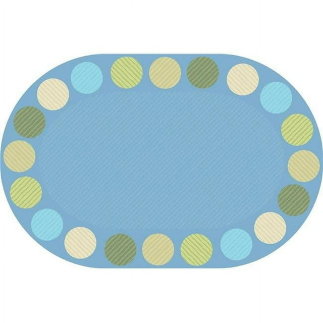 Carpets for Kids 64806 6 x 9 ft. Oval Calming Colors Seating Carpet, Calming Color