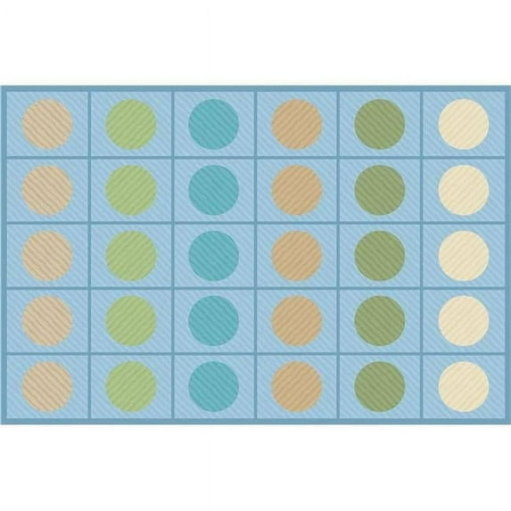 Carpets for Kids® Pixel Perfect Collection™ Calming Colors Open Seating Rug, 8’x 12’, Blue
