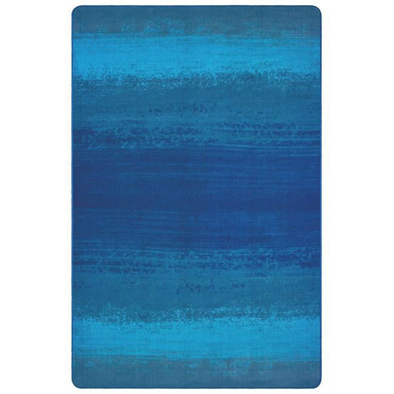 Carpets for Kids 65216 6 x 9 ft. Rectangle Water Stripes Rug, Blue 