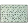 thumbnail image 1 of Carpets for Kids 6856 6 x 9 ft. Kid Soft Rainbows Literacy Decorative Rectangle Rug - Light Green, 1 of 1