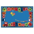 thumbnail image 1 of Carpets for Kids 72.8 6 x 9 ft. Alphabet Fun Train Rug, Rectangle, 1 of 1